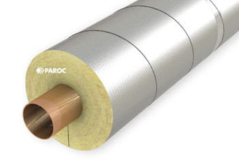 Paroc doporučuje Potrubní izolační pouzdra kašírované vyztuženou hliníkovou fólií PAROC HVAC pro TZB potrubí